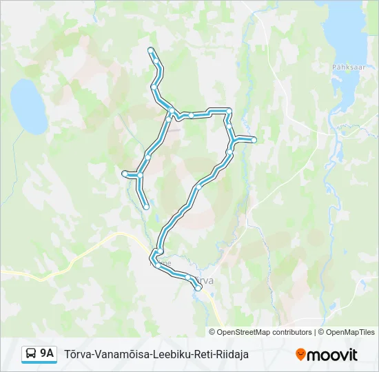 9A Bus Line Map