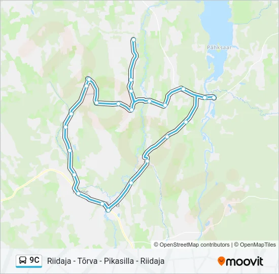 9C Bus Line Map