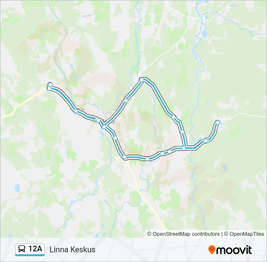 Автобус 12A: карта маршрута