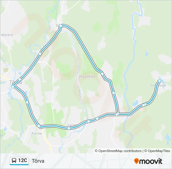 12C Bus Line Map
