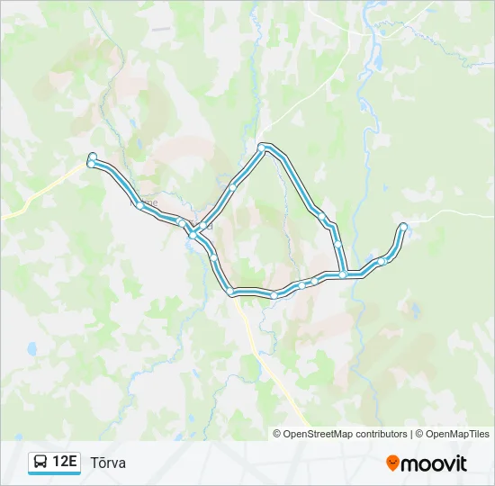 12E Bus Line Map