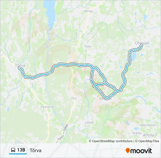 13B Bus Line Map