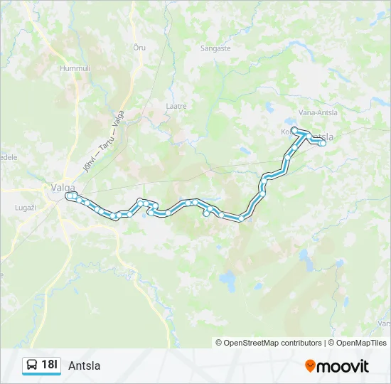 18I Bus Line Map