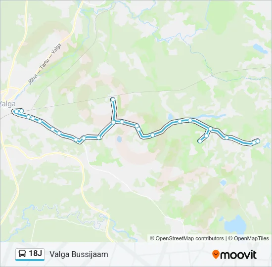 Автобус 18J: карта маршрута