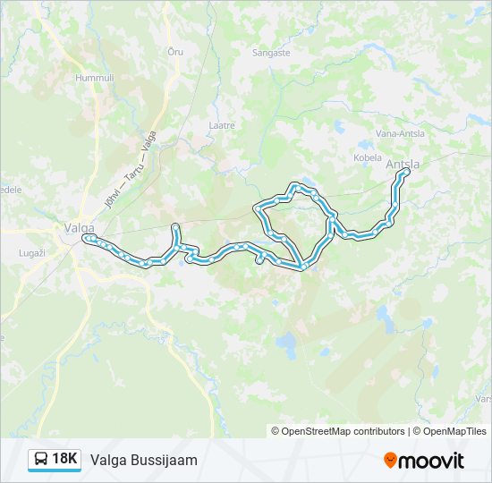 18K bus Line Map