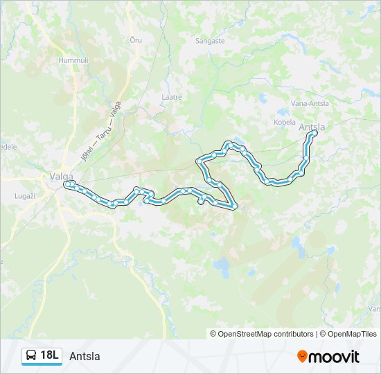 18L bus Line Map