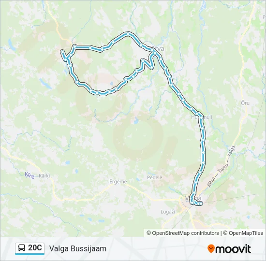 20C Bus Line Map
