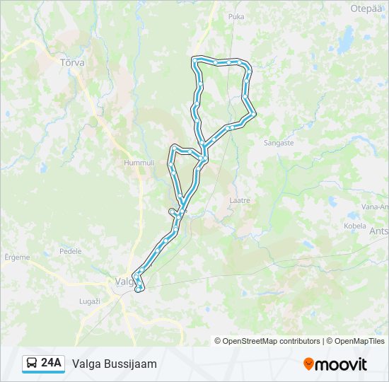 24A bus Line Map