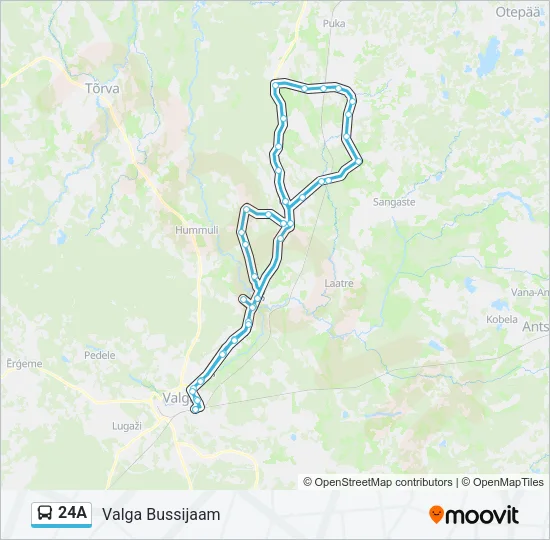 24A Bus Line Map