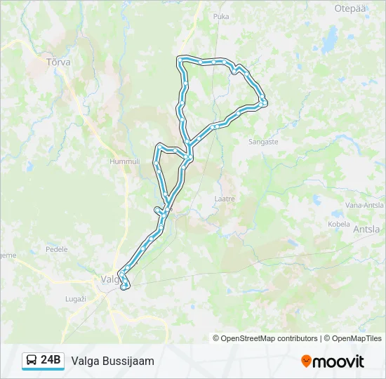24B Bus Line Map