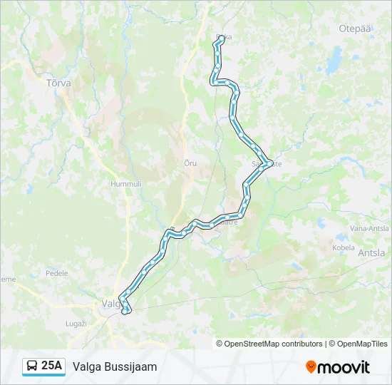 25A Bus Line Map