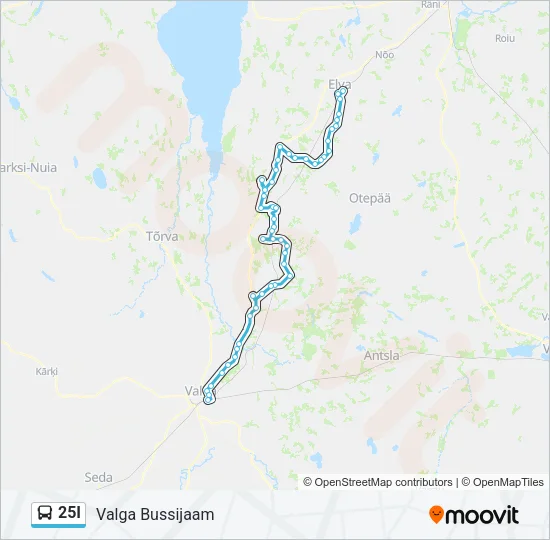 25I Bus Line Map