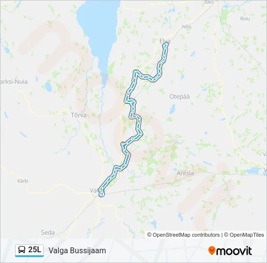 25L Bus Line Map