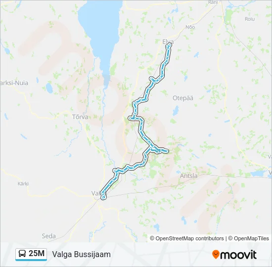 25M Bus Line Map