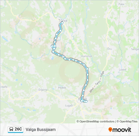 Автобус 26C: карта маршрута