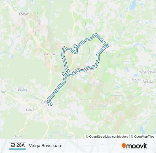 28A Bus Line Map