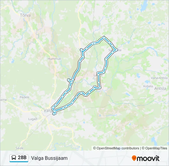 28B Bus Line Map
