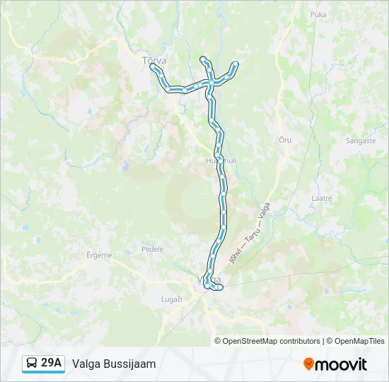 29A Bus Line Map