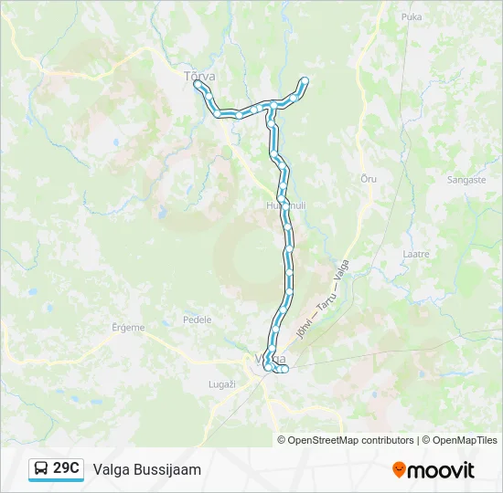 Автобус 29C: карта маршрута