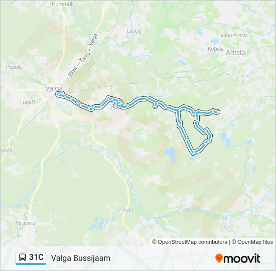 31C Bus Line Map