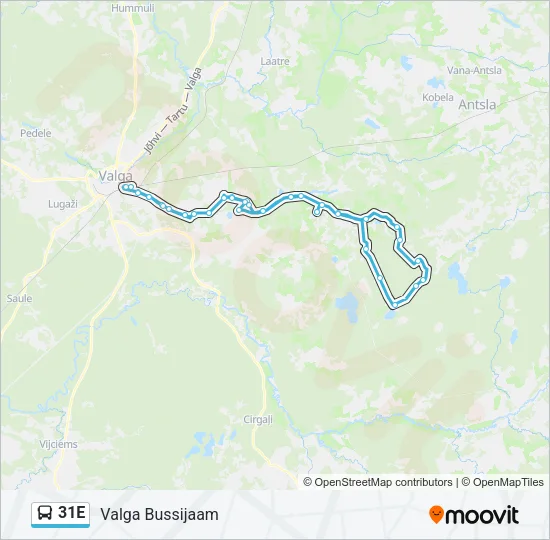 31E Bus Line Map