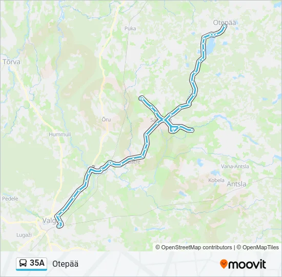 35A Bus Line Map