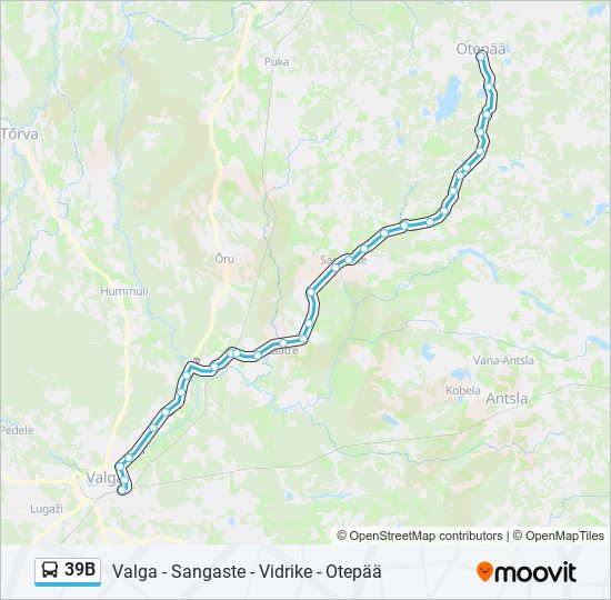 39B bus Line Map