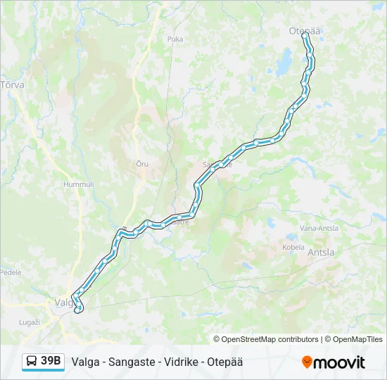 39B Bus Line Map