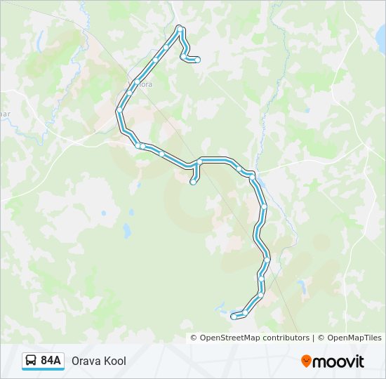 84A bus Line Map