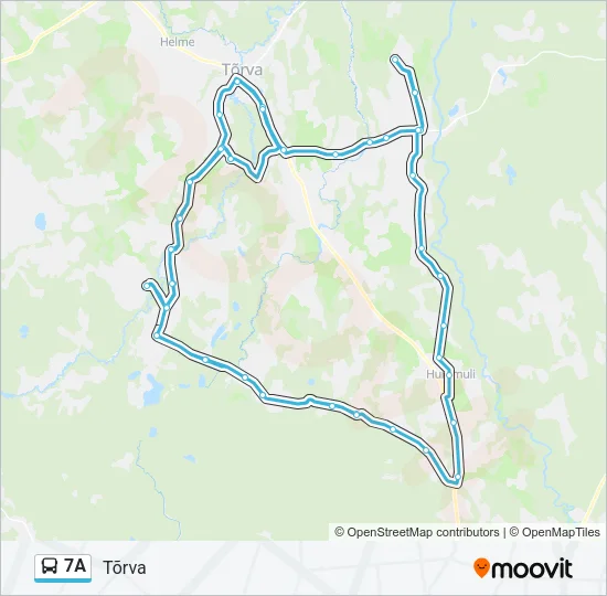 Автобус 7A: карта маршрута