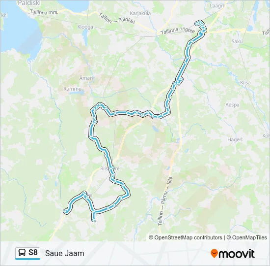 S8 Bus Line Map