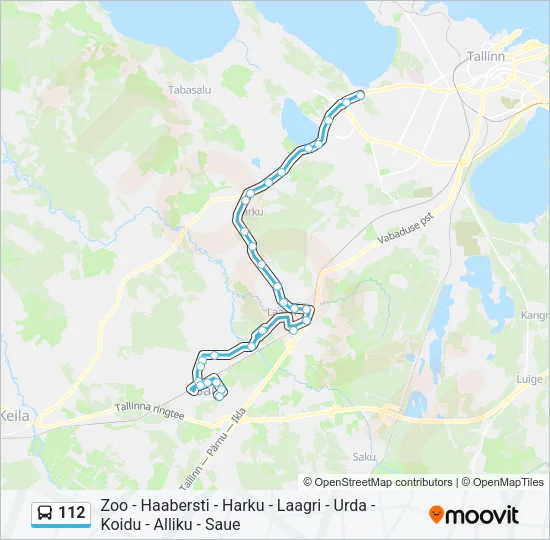 112 Bus Line Map
