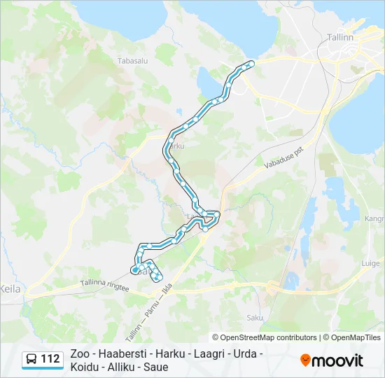 112 Bus Line Map