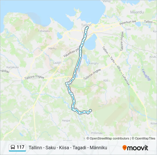 117 Bus Line Map