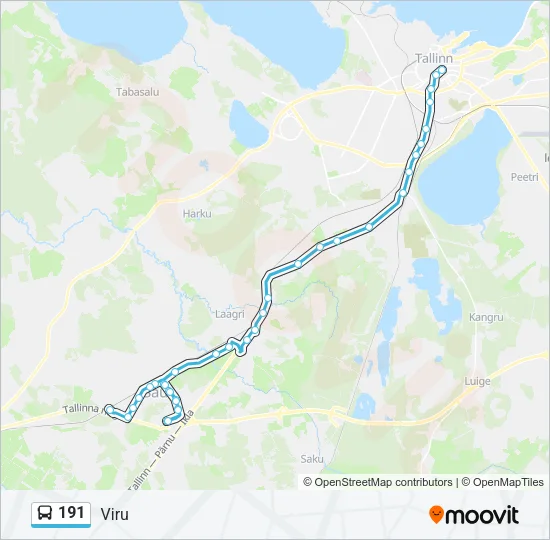 191 Bus Line Map