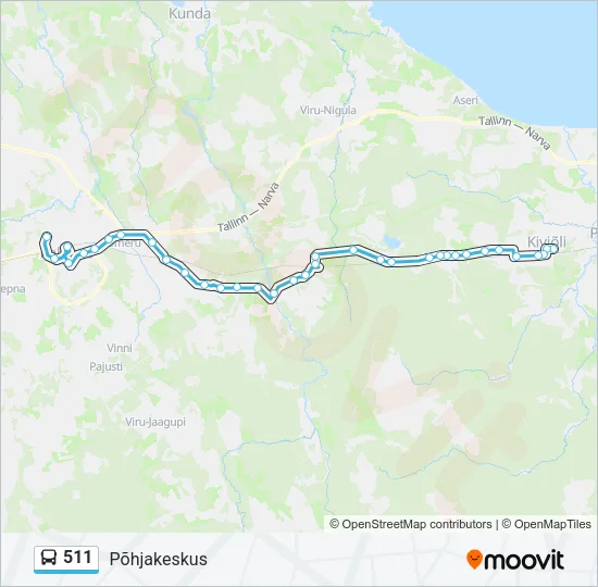 511 Bus Line Map