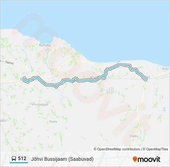 512 Bus Line Map