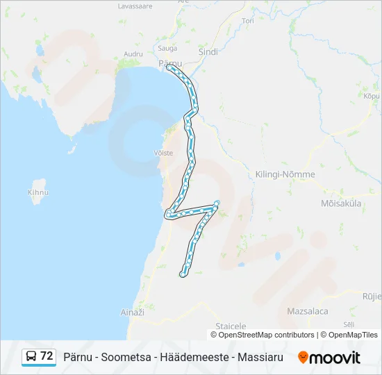72 Bus Line Map