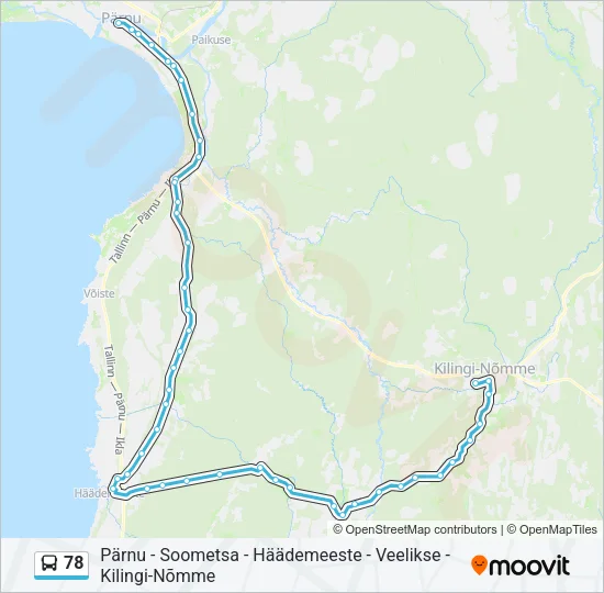 78 Bus Line Map