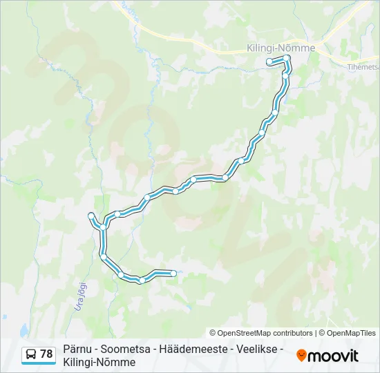 78 Bus Line Map