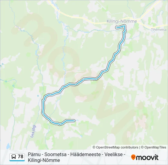 78 Bus Line Map