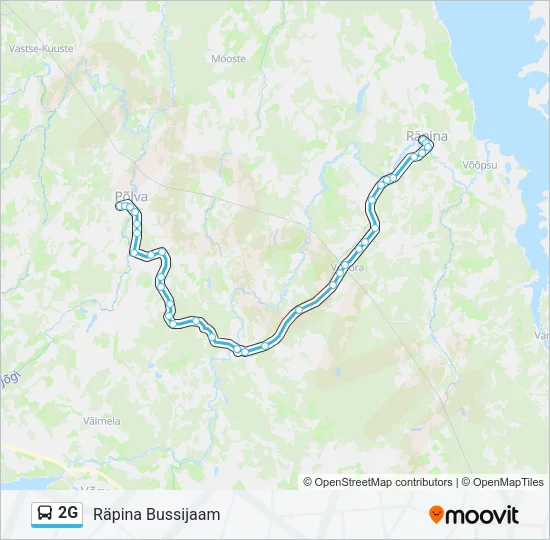 Автобус 2G: карта маршрута
