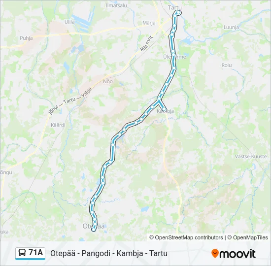 71A Bus Line Map