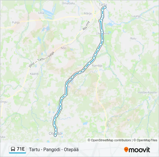 71E Bus Line Map