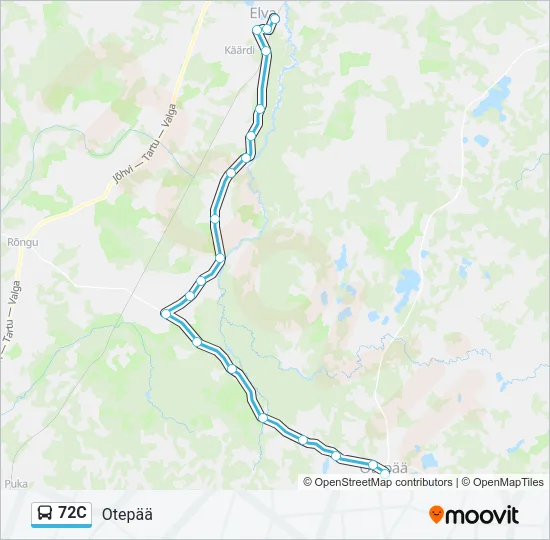 72C Bus Line Map