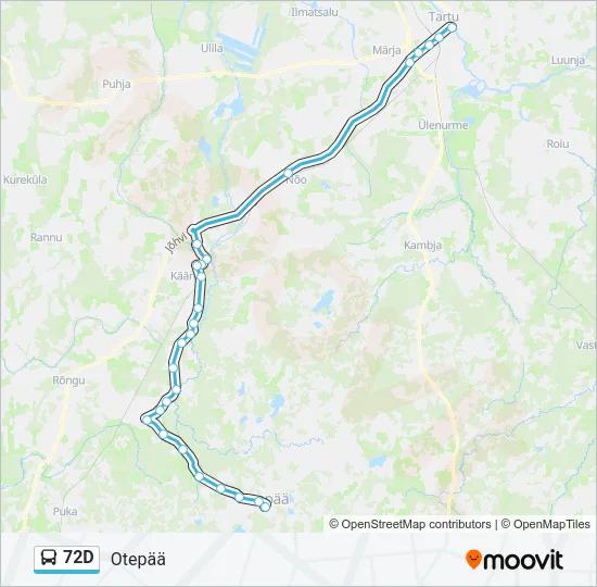 72D Bus Line Map
