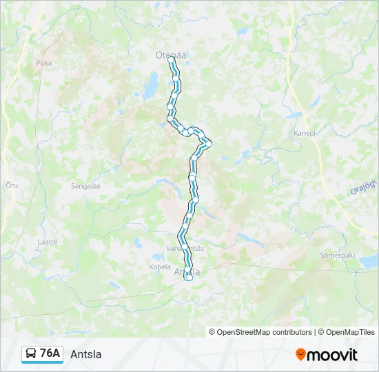 76A Bus Line Map