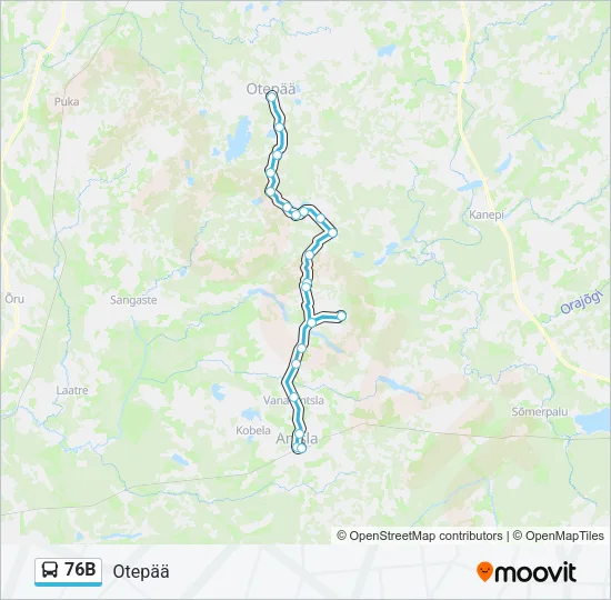 76B Bus Line Map