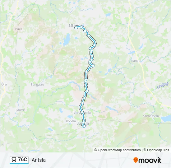 76C Bus Line Map