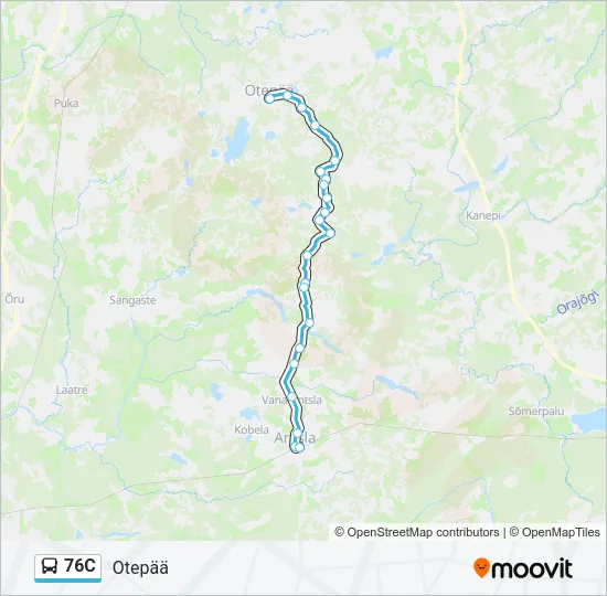 76C Bus Line Map